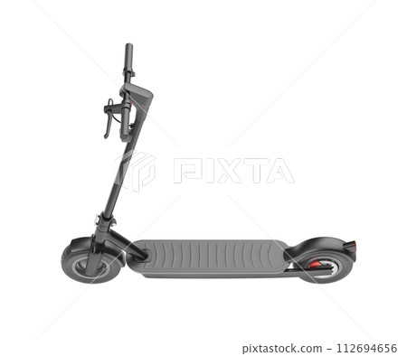 Modern black colored electric scooter 112694656