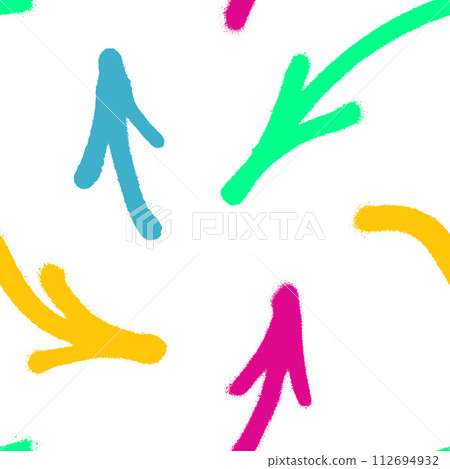 Graffiti spray paint seamless pattern. Vector illustration. 112694932