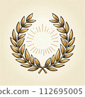 hand drawn wind laurel illustration 112695005