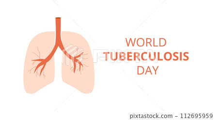 World tuberculosis day banner template. Awareness about disease. Vector flat illustration. 112695959