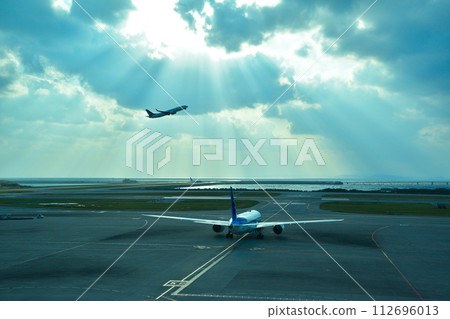 air plane, airplane, plane 112696013