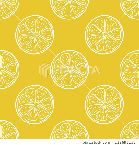 Lemon circles tropical fruit background 112696133