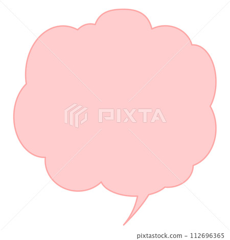 pink cloud-shaped speech bubble pink cloud-shaped speech bubble 112696365