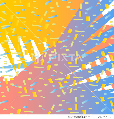 Festive abstract background with confetti in pastel colors. Trendy modern vector illustration for Banner Invitation Poster Cover Flyer Celebration Event Greeting card Party Social media Story Magazine 112696629