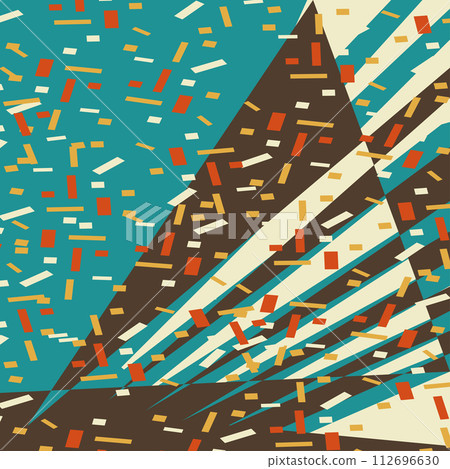 Festive abstract background with confetti in pastel colors. Trendy modern vector illustration for Banner Invitation Poster Cover Flyer Celebration Event Greeting card Party Social media Story Magazine 112696630