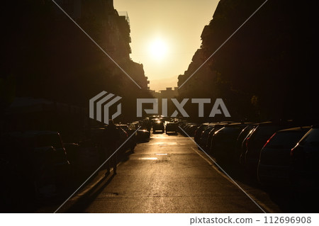 Dusk in the city of Palermo 112696908