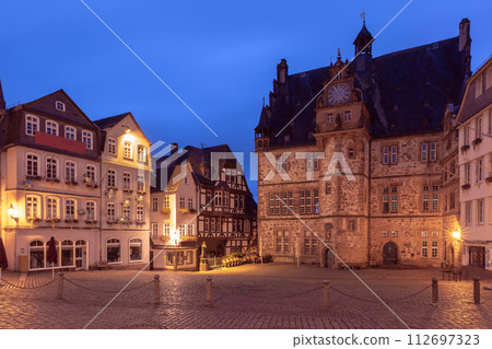 Night Marburg square, Germany Night Marburg square, Germany 112697323