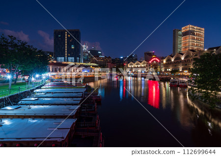 【新加坡風景】新加坡克拉碼頭夜景 112699644