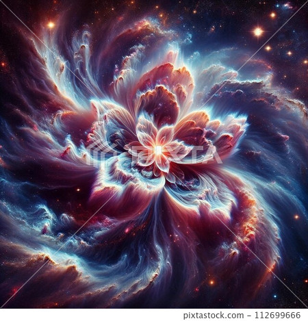 與旋轉的藍色火焰的抽象背景 112699666