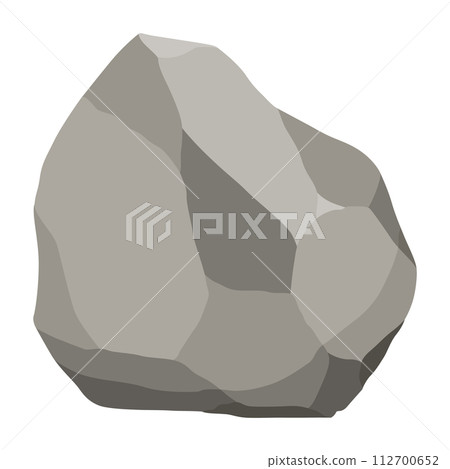 Rock stones or debris of mountain. Gravel, gray stone. Polygonal shape, piece of fossil stone. Game decoration element Rock stones or debris of mountain. Gravel, gray stone. Polygonal shape, piece of fossil stone. Game decoration element 112700652