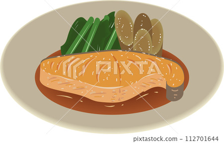 Boiled silver fish 112701644