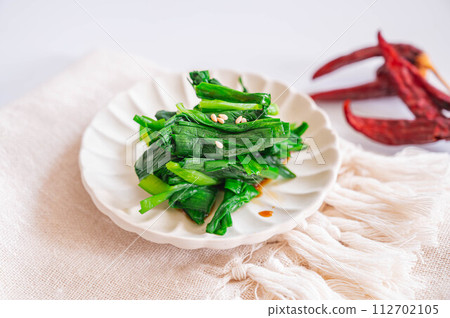 Chive ohitashi made in the microwave Chive ohitashi made in the microwave 112702105