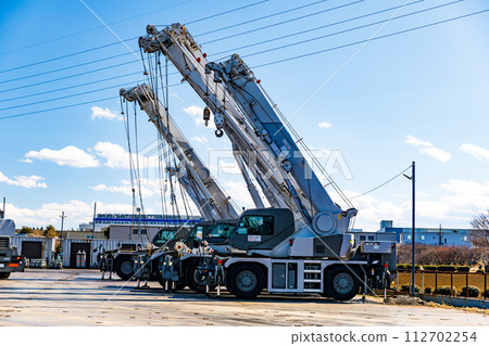 construction equipment rough terrain crane 112702254