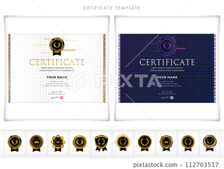 Certificate 137 (horizontal) certificate award certificate celebration 112703517