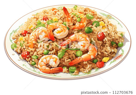 Shrimp fried rice 112703676