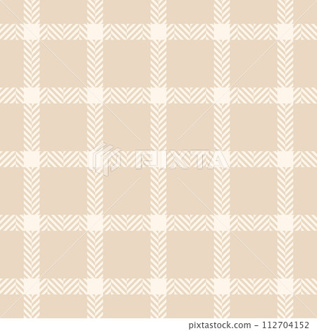 Retro vector pattern plaid, furniture texture tartan textile. Indoor fabric seamless check background in light and sea shell colors. Retro vector pattern plaid, furniture texture tartan textile. Indoor fabric seamless check background in light and sea shell colors. 112704152