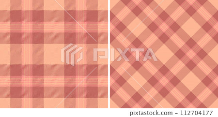 Pattern fabric textile of background check plaid with a tartan vector seamless texture. Set in fall colors. Invitation card design ideas. 112704177