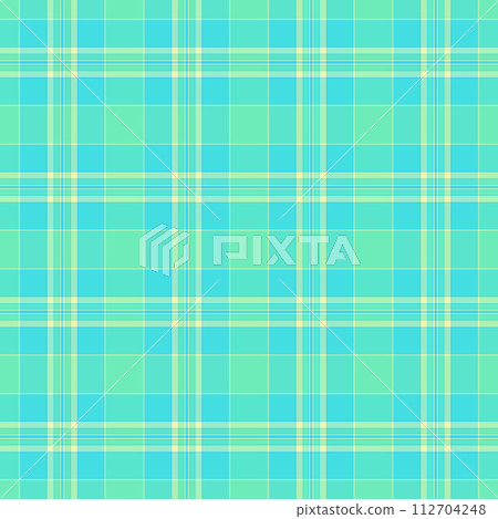 Rich vector check pattern, surface textile plaid tartan. Revival background fabric texture seamless in teal and mint colors. Rich vector check pattern, surface textile plaid tartan. Revival background fabric texture seamless in teal and mint colors. 112704248