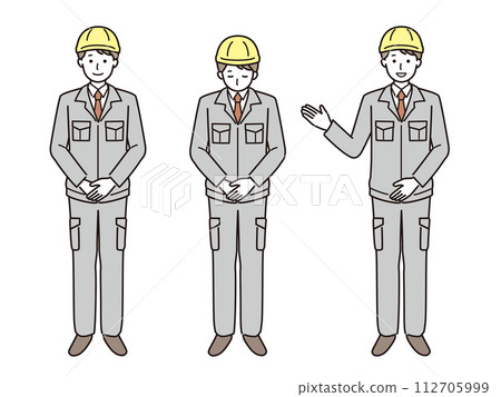 Vector illustration set of male workers Vector illustration set of male workers 112705999