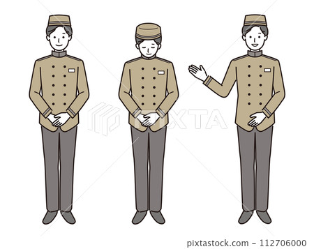 Vector illustration set of male hotel staff 112706000