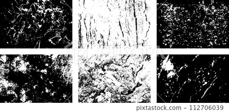 Black and white grunge. Distress overlay texture. Abstract surface dust and rough dirty wall background concept. Distress illustration simply place over object to create grunge effect. Vector EPS10. 112706039