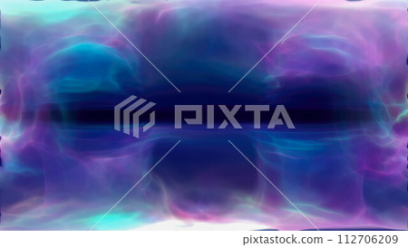 Multicolored energy magic frame made of futuristic waves and lines of liquid plasma smoke particles. Abstract background Multicolored energy magic frame made of futuristic waves and lines of liquid plasma smoke particles. Abstract background 112706209