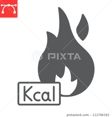 Burn Kcal glyph icon, fitness and sport, calories burn vector icon, vector graphics, editable stroke solid sign, eps 10. Burn Kcal glyph icon, fitness and sport, calories burn vector icon, vector graphics, editable stroke solid sign, eps 10. 112706382