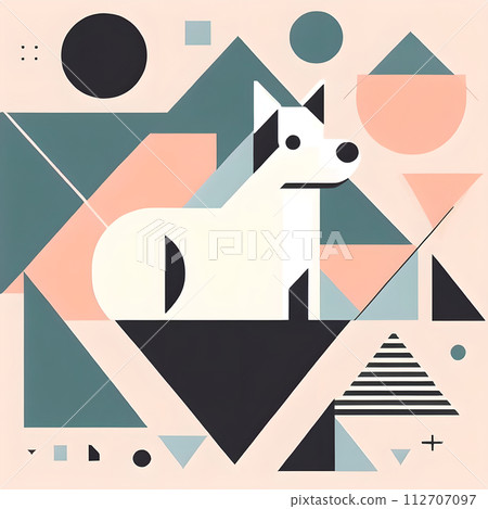 geometric dog 112707097