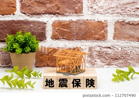 在建木屋與地震保險的形象 在建木屋與地震保險的形象 112707490