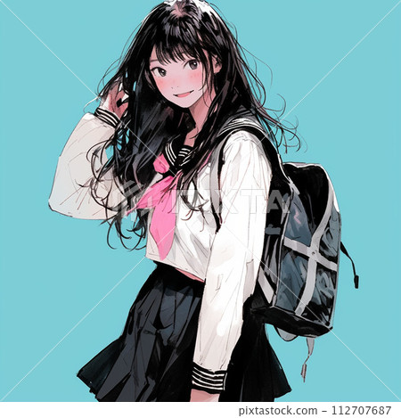 Black hair girl Black hair girl 112707687