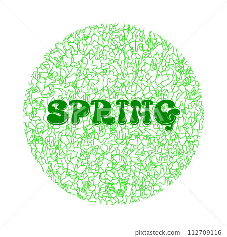 Green messy tangled freehand background 112709116