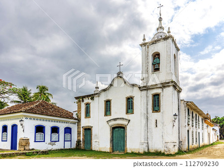 Church facade in city of Paraty 112709230