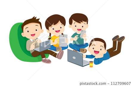 kids on online learning education courses 112709607