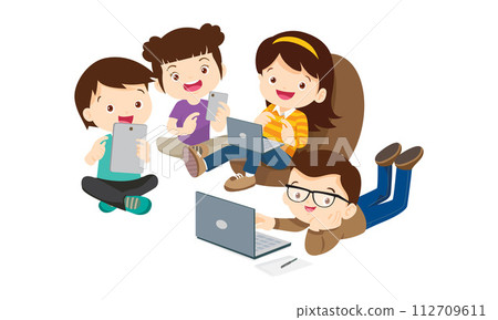 kids on online learning education courses 112709611