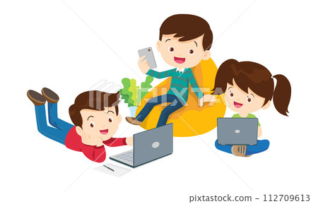 kids on online learning education courses 112709613