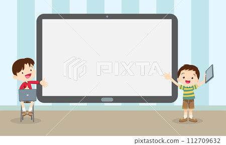 kids on online learning education courses 112709632