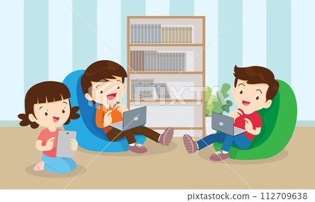 kids on online learning education courses 112709638