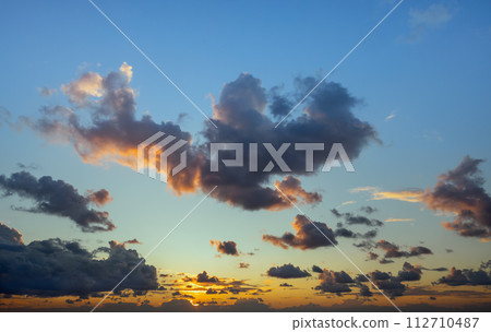 sky with dramatic clouds at sunset sky with dramatic clouds at sunset 112710487