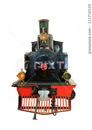 steam locomotive isolated on white background steam locomotive isolated on white background 112710529