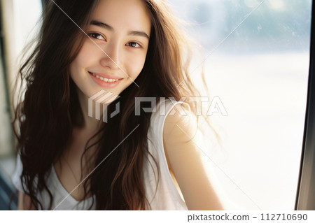 自然妝容的女人肖像 自然妝容的女人肖像 112710690