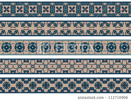 Seamless decorative borders Seamless decorative borders 112710906