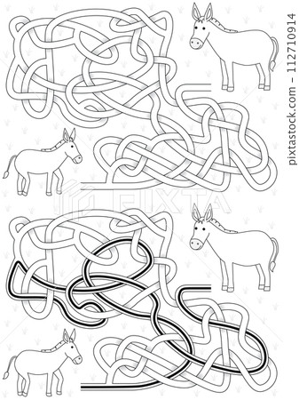 Donkeys maze Donkeys maze 112710914
