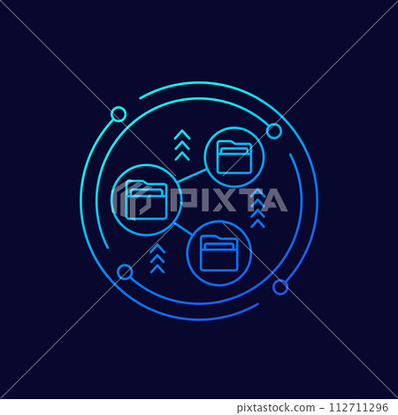 folders icon for apps, linear design folders icon for apps, linear design 112711296