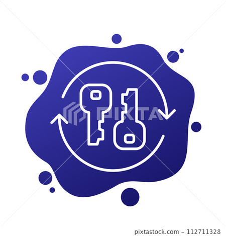 change keys line icon for web 112711328