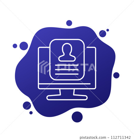 account line icon for web account line icon for web 112711342