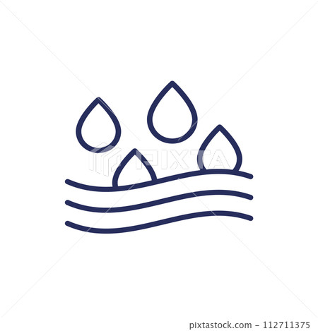 Absorption, absorb water line icon 112711375