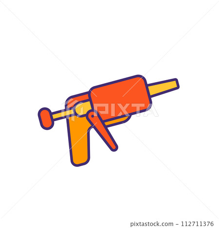 silicone gun icon with outline 112711376