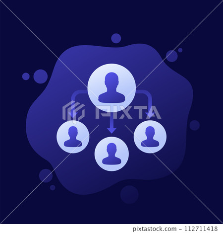 delegation and management icon, vector design 112711418