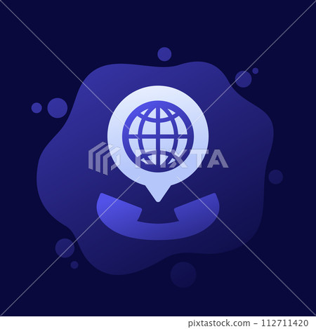 international phone call icon, vector design international phone call icon, vector design 112711420