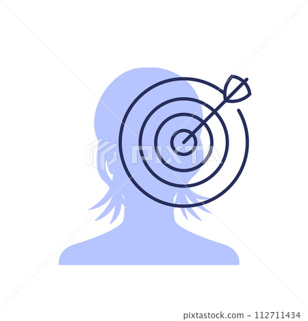 personal goal icon with a woman 112711434